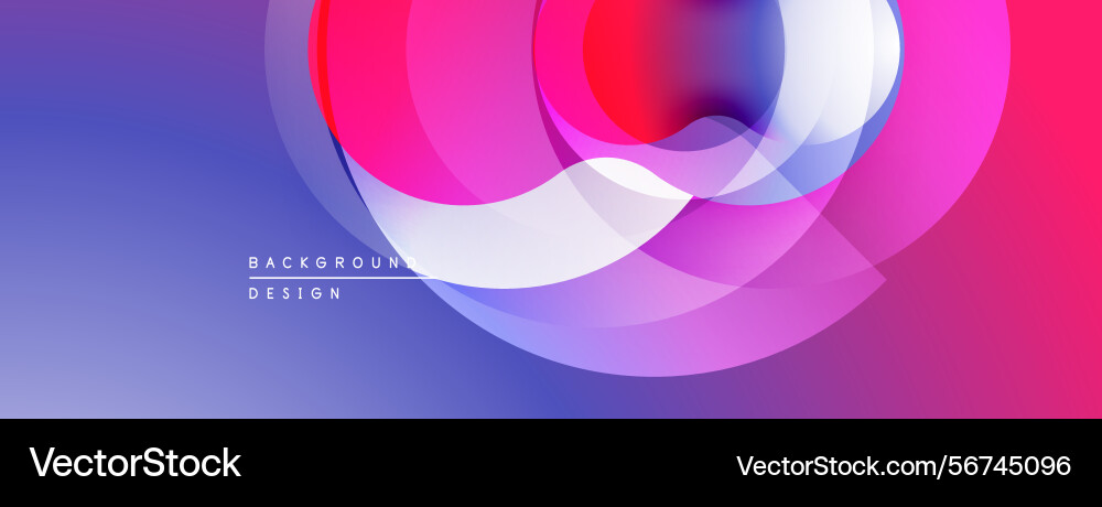 Abstract colorful design overlapping circles Vector Image