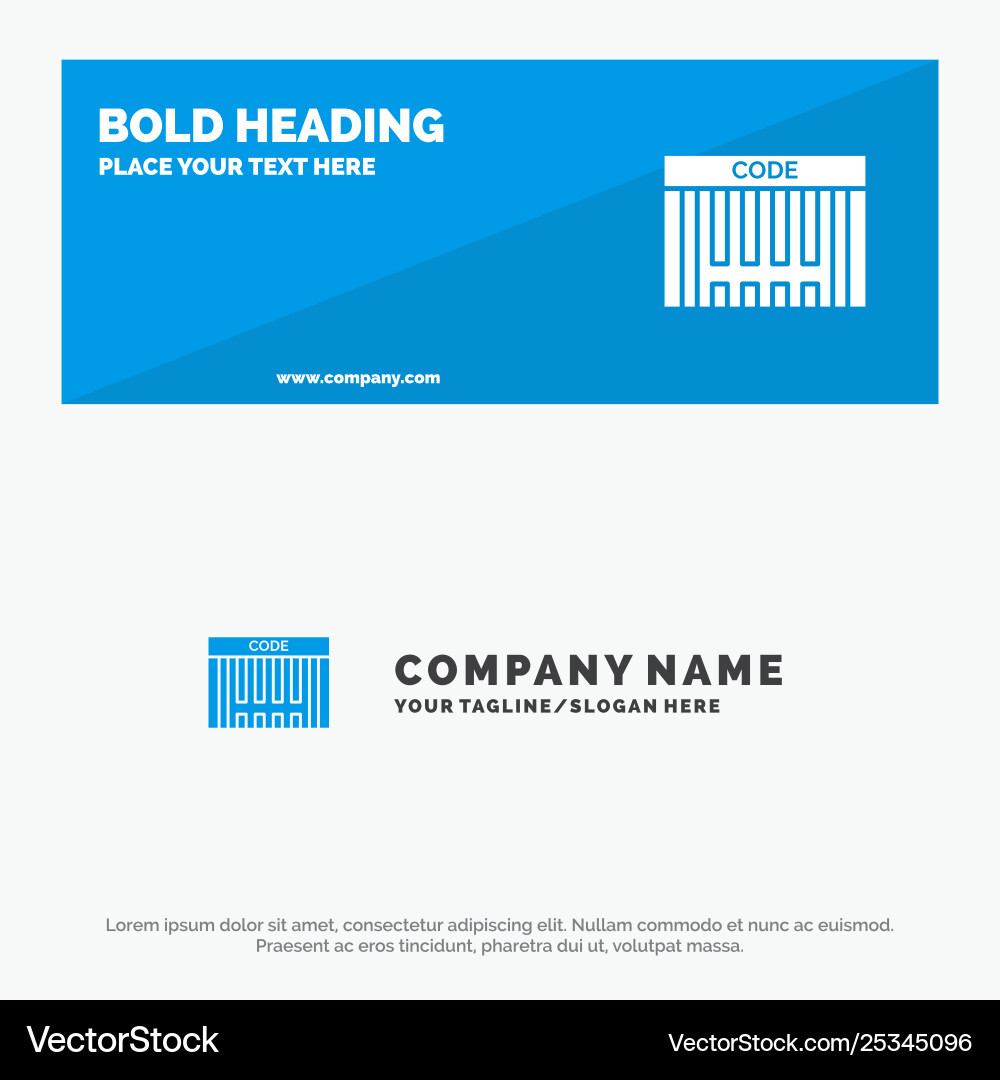 Bar barcode code shopping solid icon website Bar barcode code shopping solid icon website Vector Image