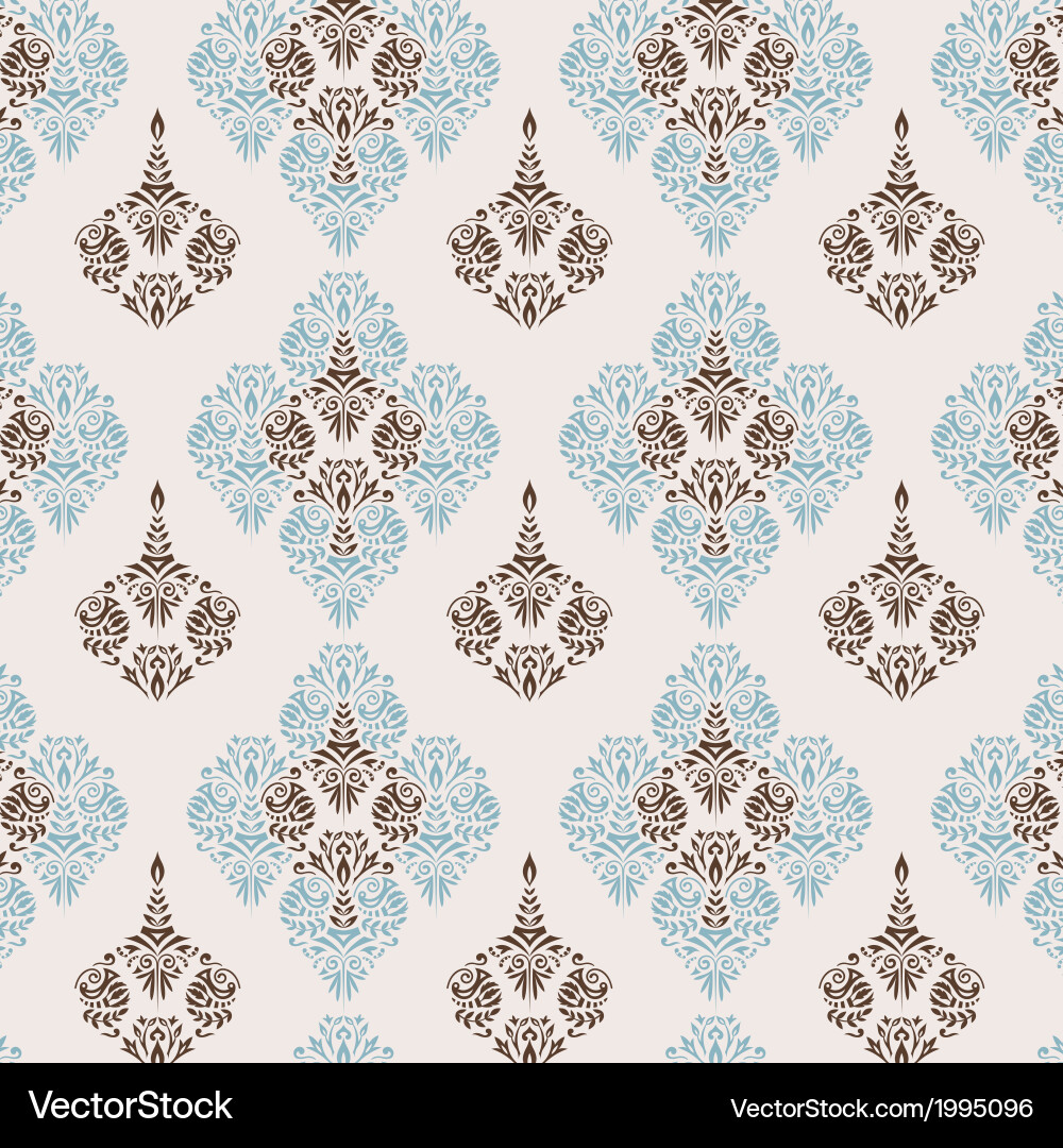 Damask Floral Pattern vector image