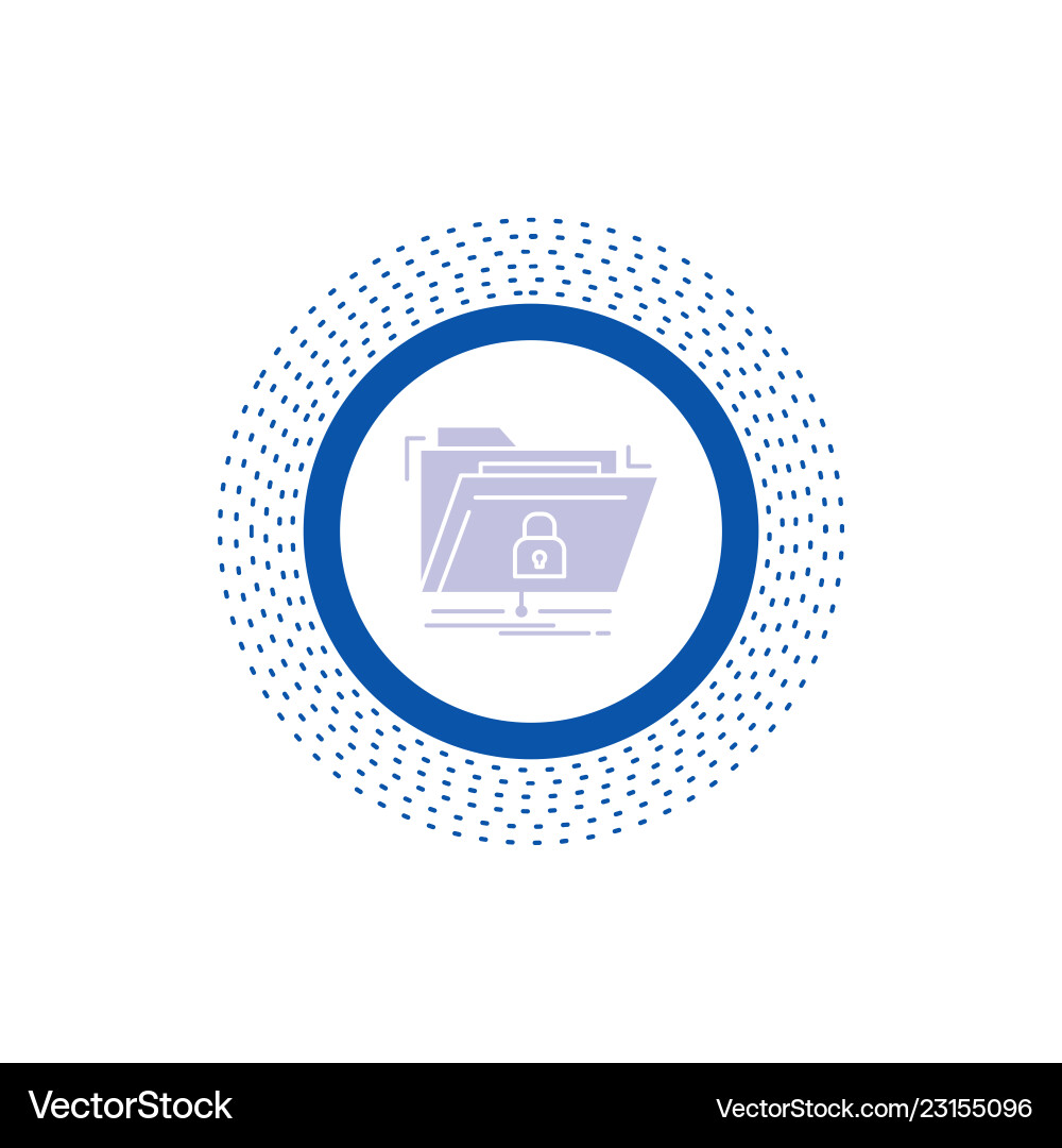 Encryption files folder network secure glyph icon Encryption files folder network secure glyph icon vector image