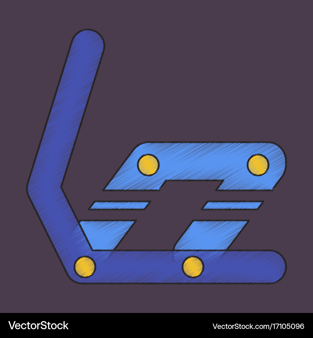 Flat shading style icon snowboard binding vector image