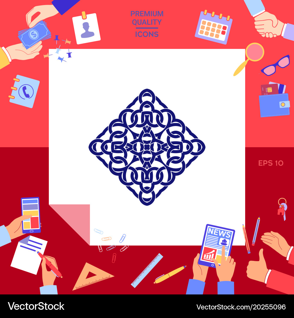 Geometric arabic pattern logo Vector Image