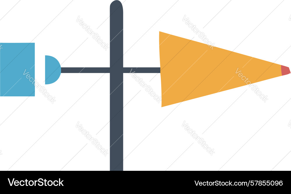 Geometric arrow with square and triangle icon Vector Image