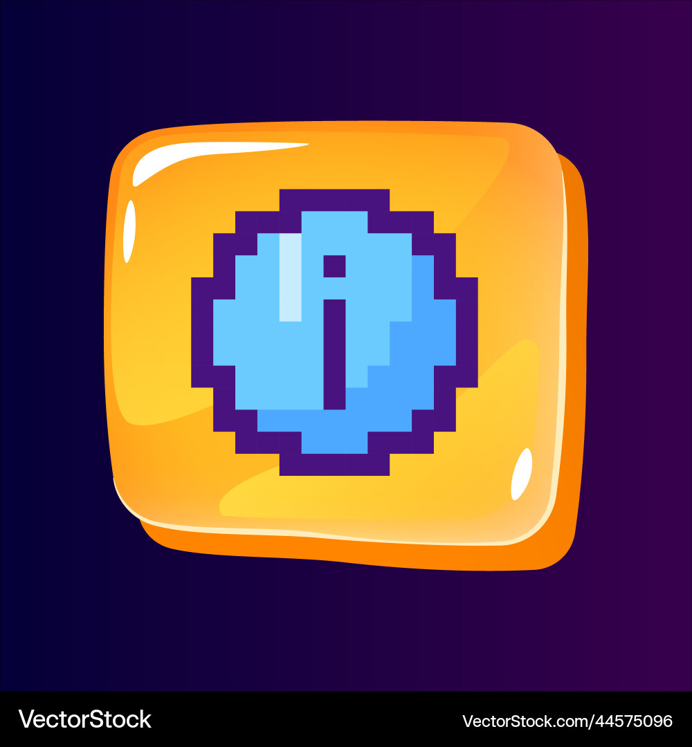 Informational service glossy ui button Informational service glossy ui button vector image