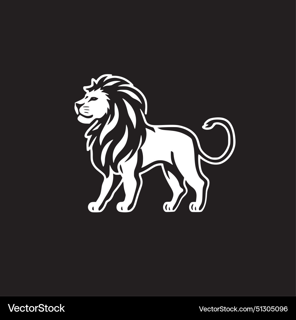 Lion - schwarz-weiß isolierte Ikone Lion - schwarz-weiß isolierte Ikone vektorbild