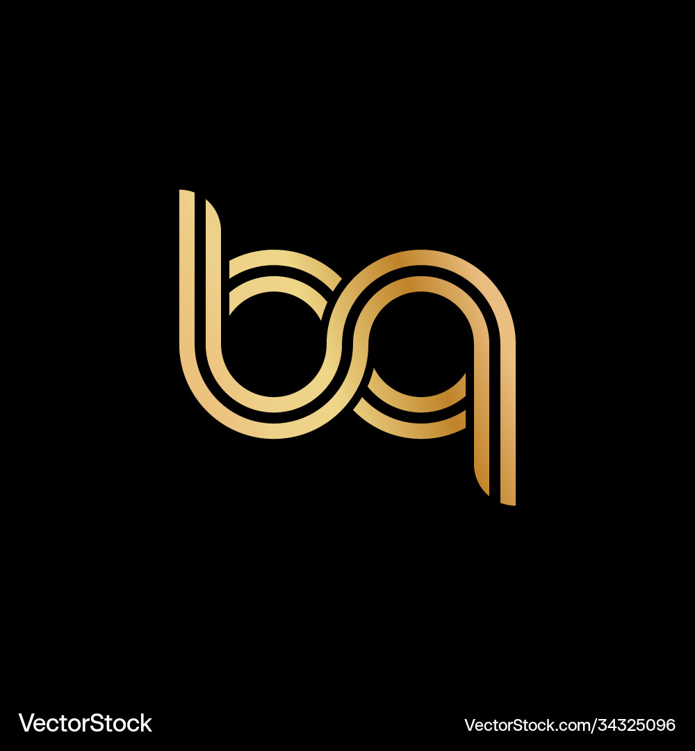 Lowercase letters b and q flat bound design Lowercase letters b and q flat bound design vector image