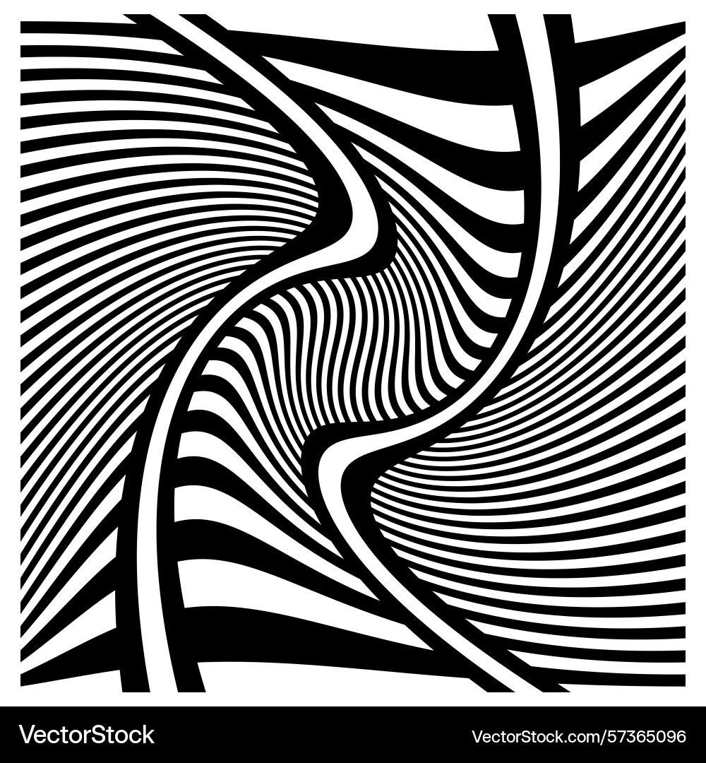 Optical pattern design swirling stripe effect Optical pattern design swirling stripe effect Vector Image