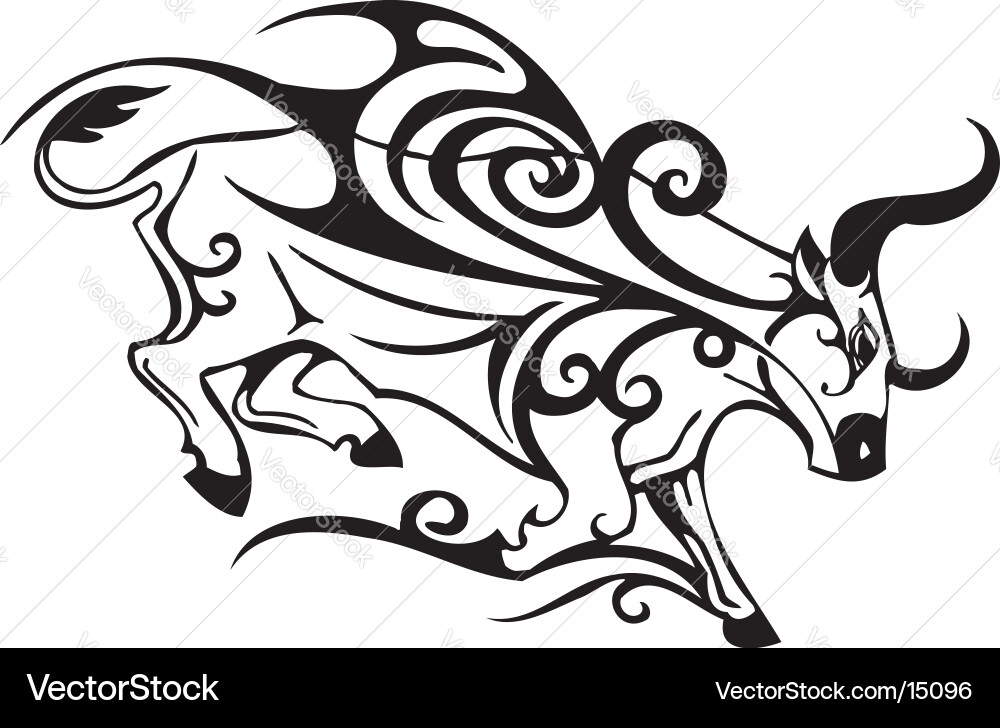 Powerful Bull Emblem vector image
