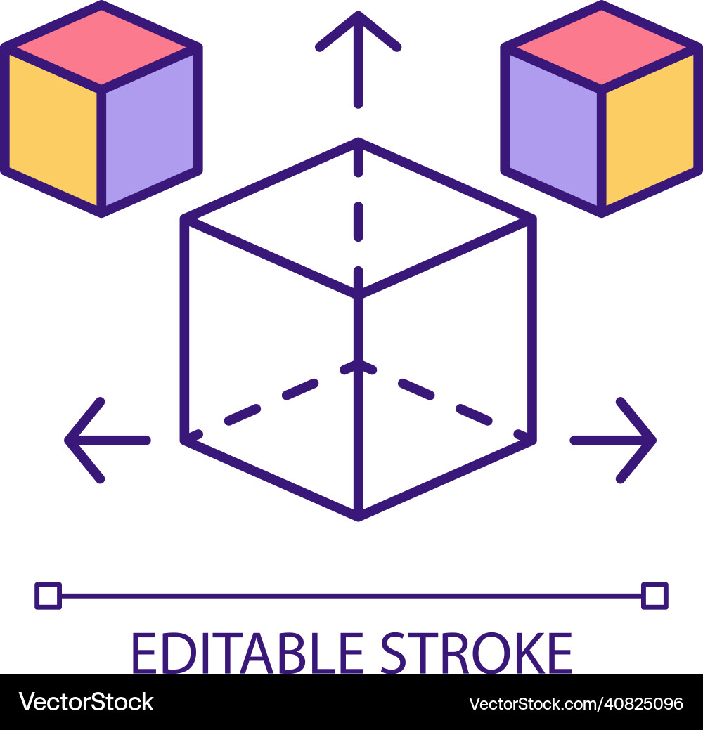 Simulation modeling rgb color icon Simulation modeling rgb color icon Vector Image