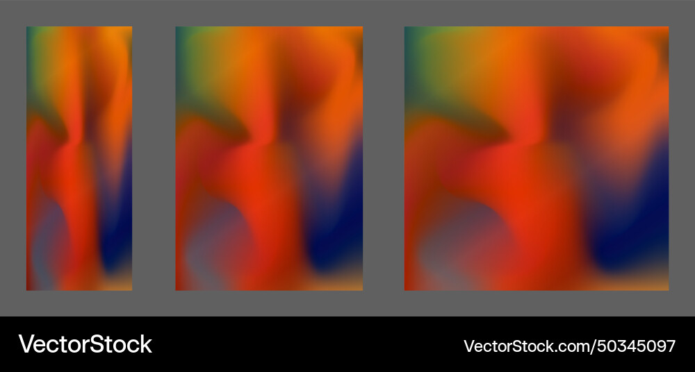 A set of templates with colorful background Vector Image