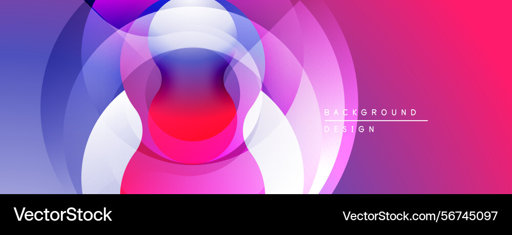 Abstract circles overlap creating vibrant vector image