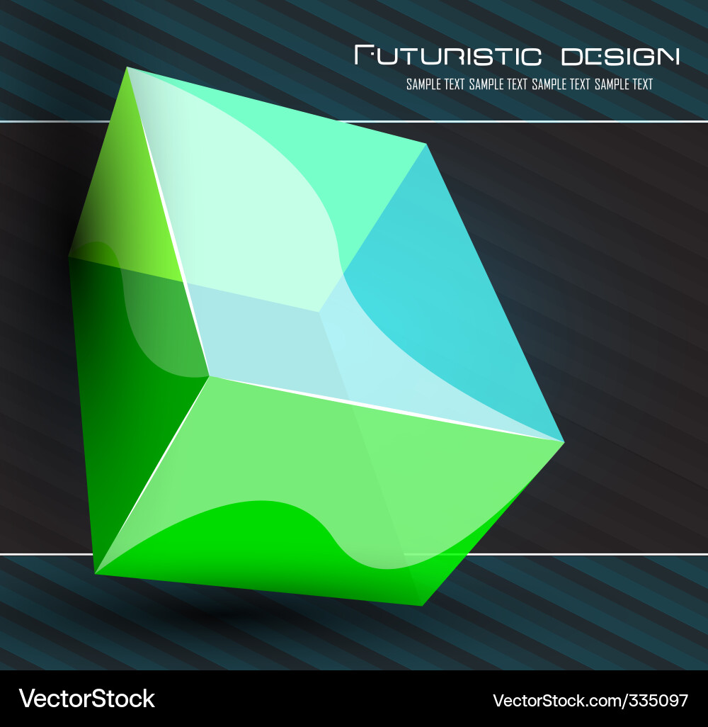 Abstract Dimensional Cubes Vector Image