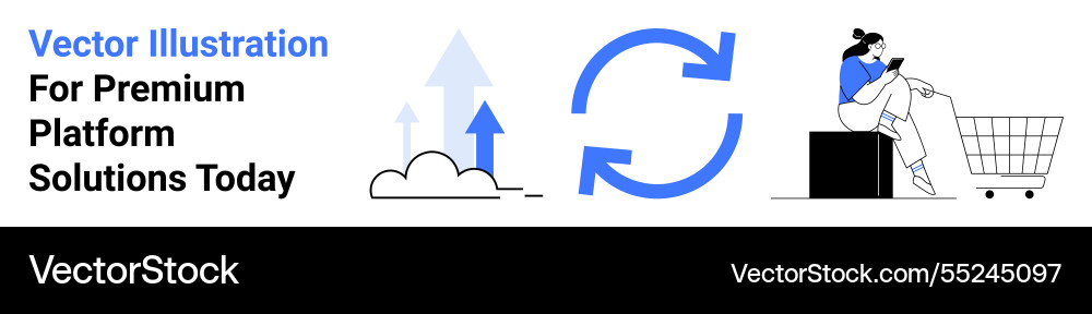 Cloud sync data transfer and e-commerce activity Cloud sync data transfer and e-commerce activity vector image