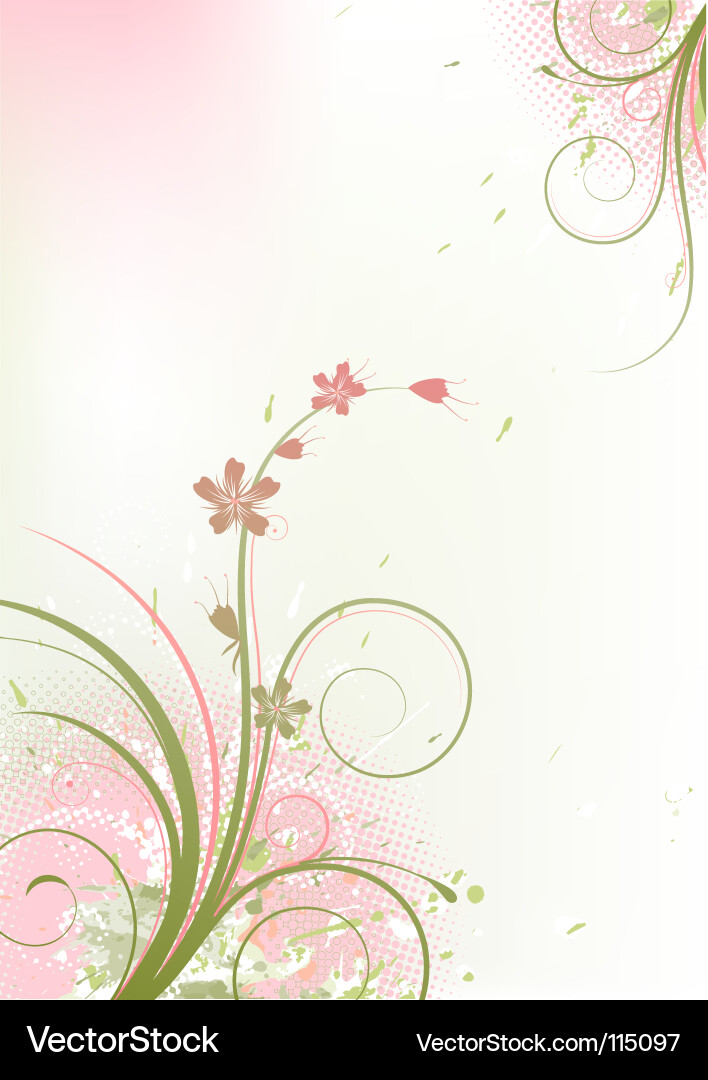 Floral Swirl Background Vector Image