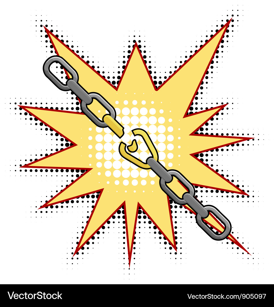 Fragmented Chain Vector Image