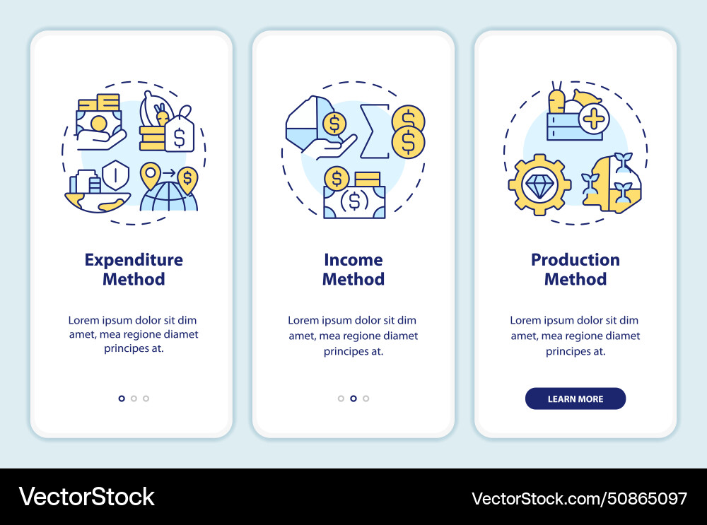 Gdp calculating onboarding mobile app screen Gdp calculating onboarding mobile app screen Vector Image