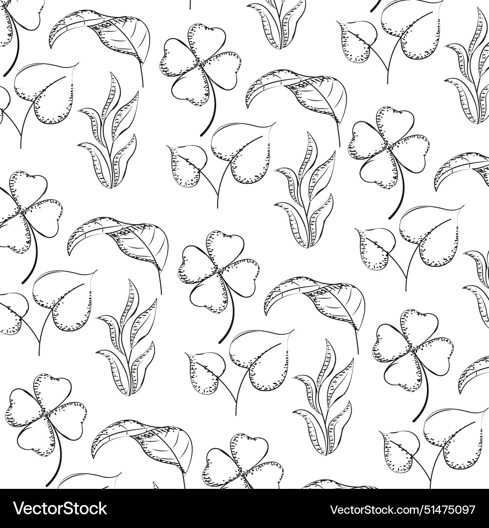 Leaves sketch icons pattern background Leaves sketch icons pattern background vector image