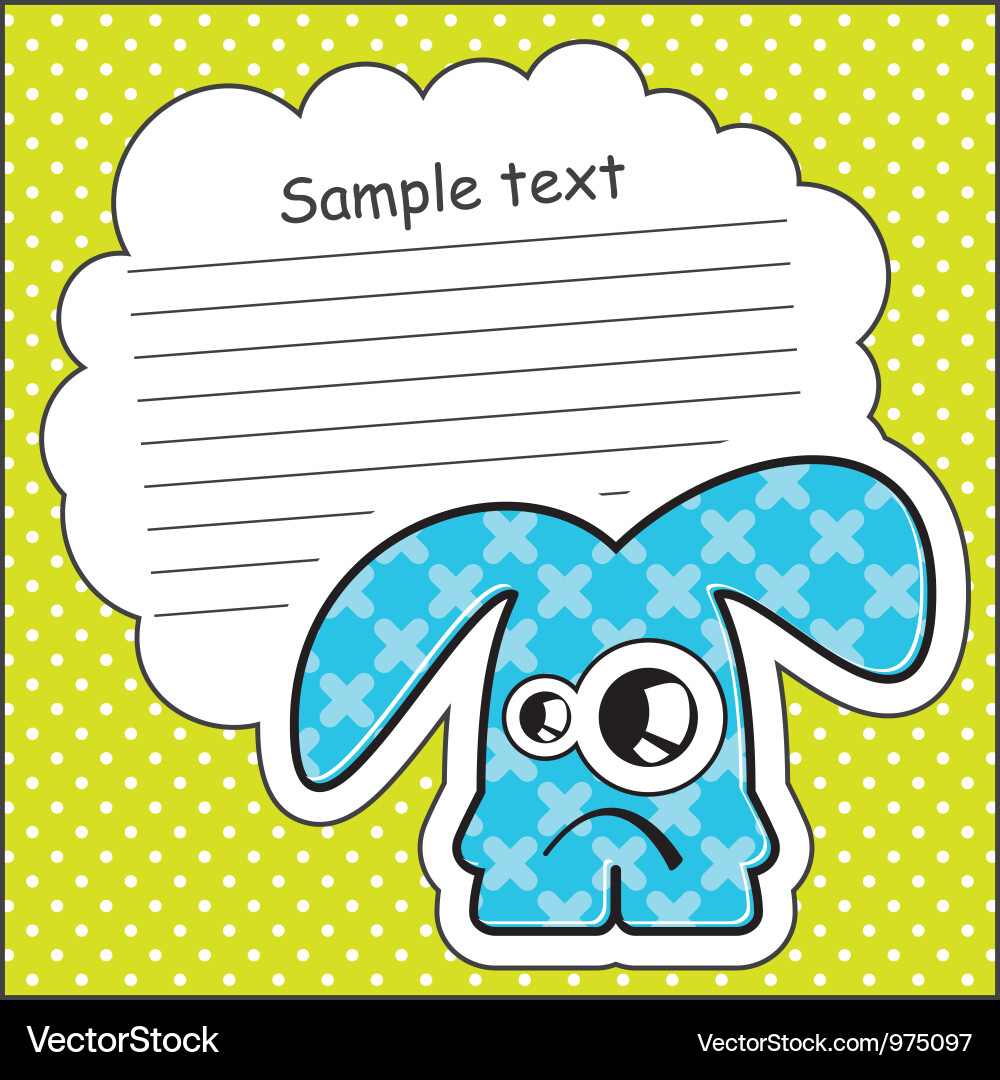 Monster with message cloud vector image