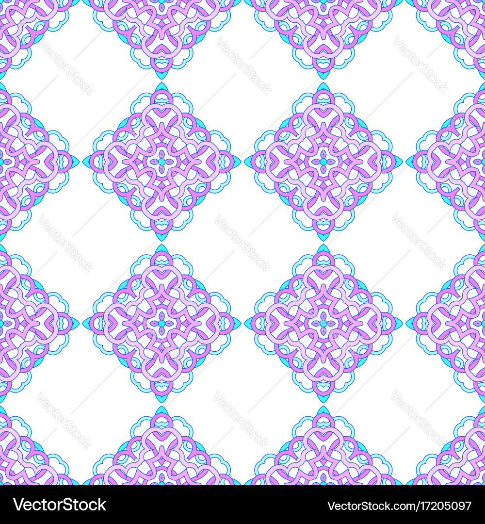 Seamless pattern from abstract elements vector image