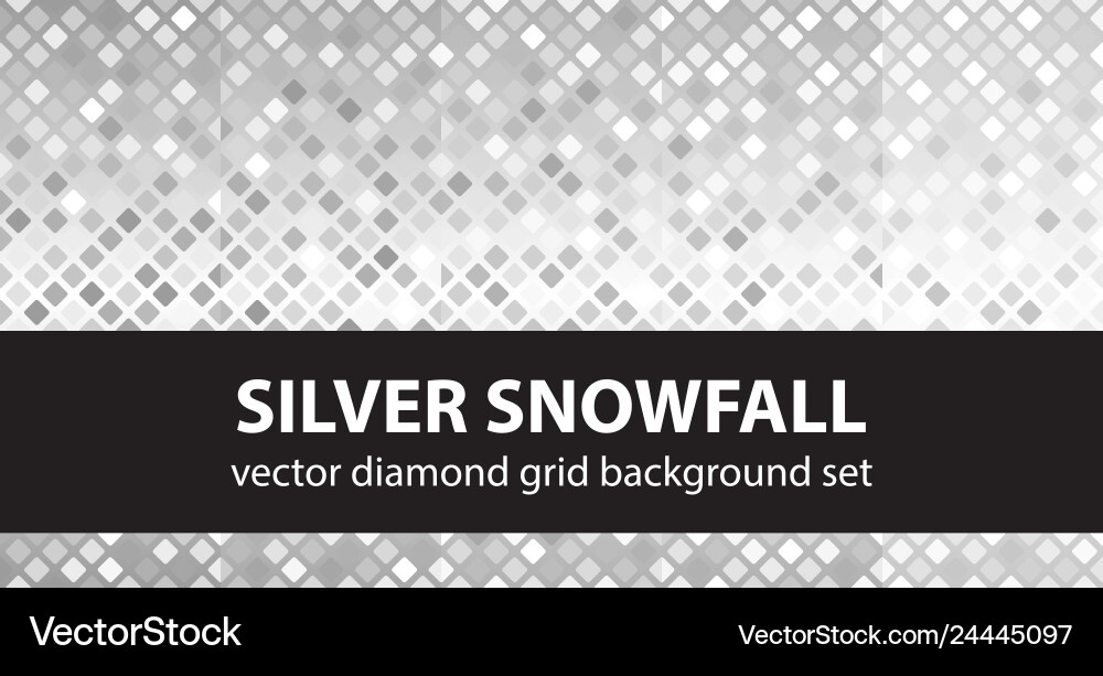 Silver Diamond Snowflake Pattern Vector Image