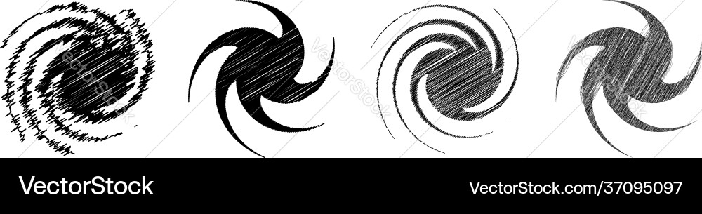 Spiral swirl twirl design element with sketchy Spiral swirl twirl design element with sketchy vector image