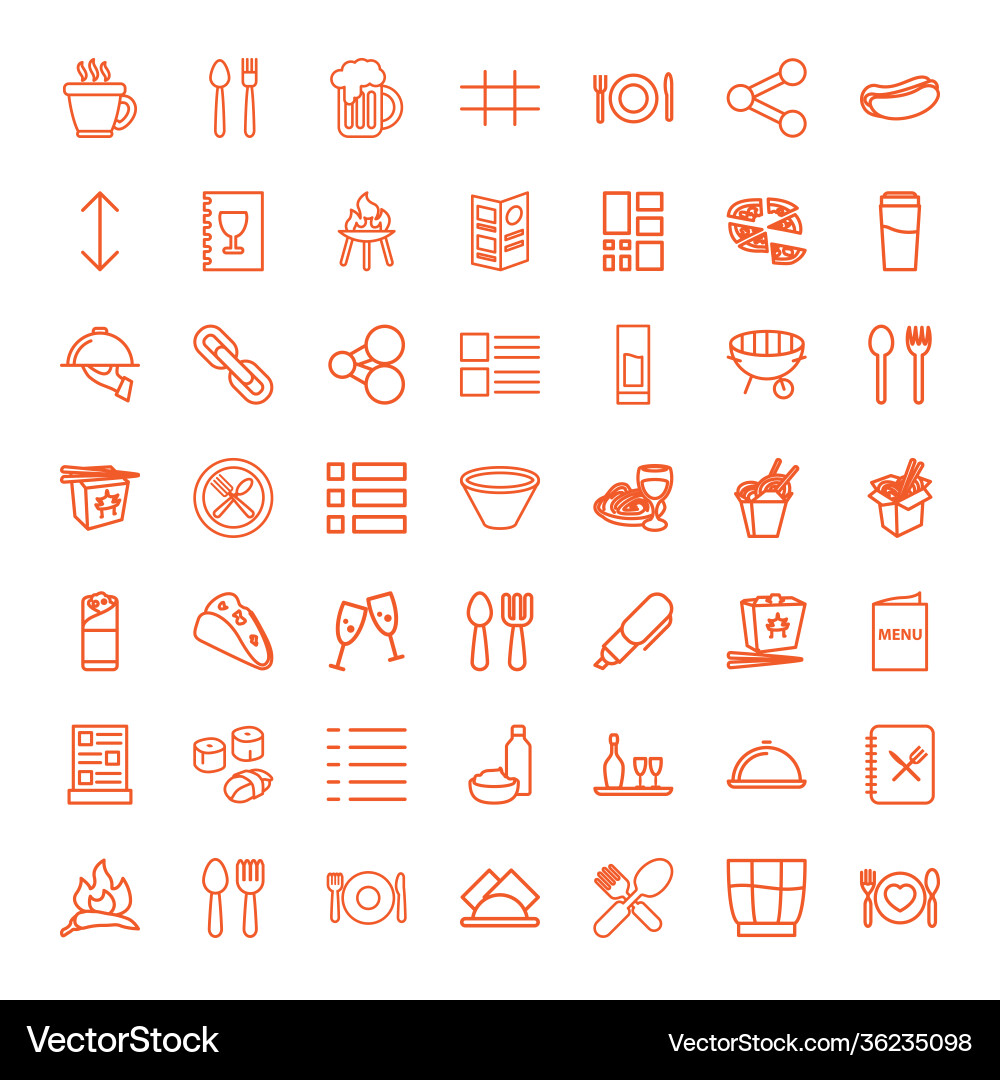 49 menu icons Vector Image