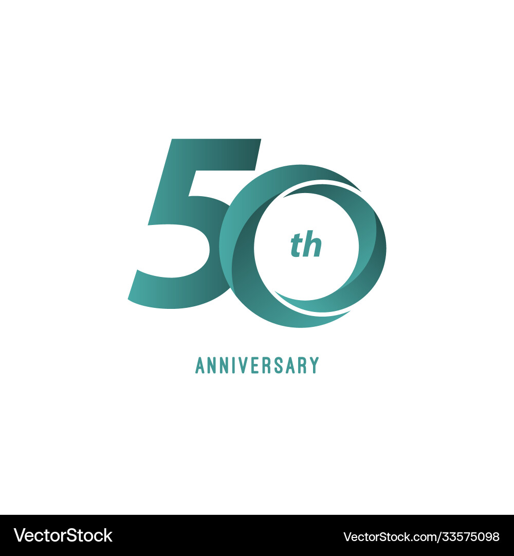 50 year anniversary template design Vector Image