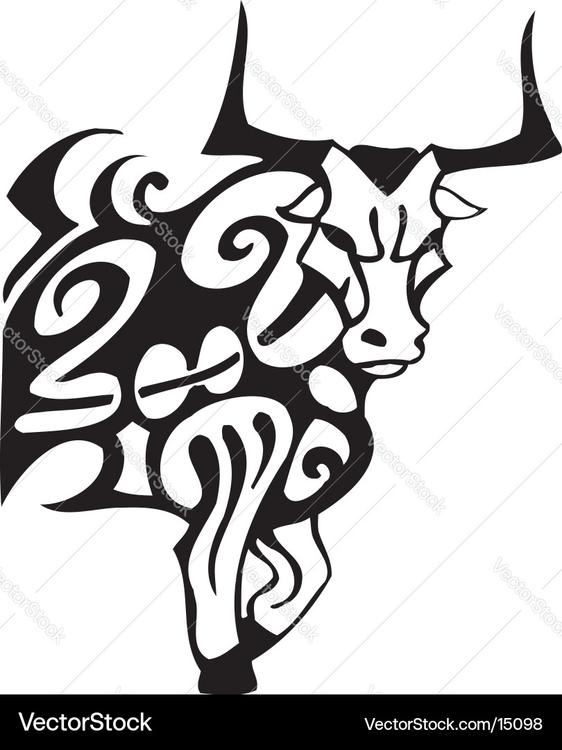 Bull design vector image
