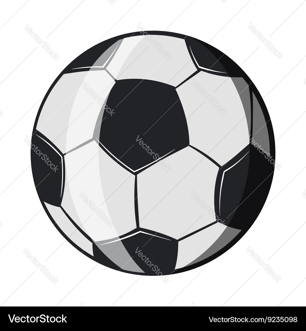 Cartoon Soccer Ball Icon vector image