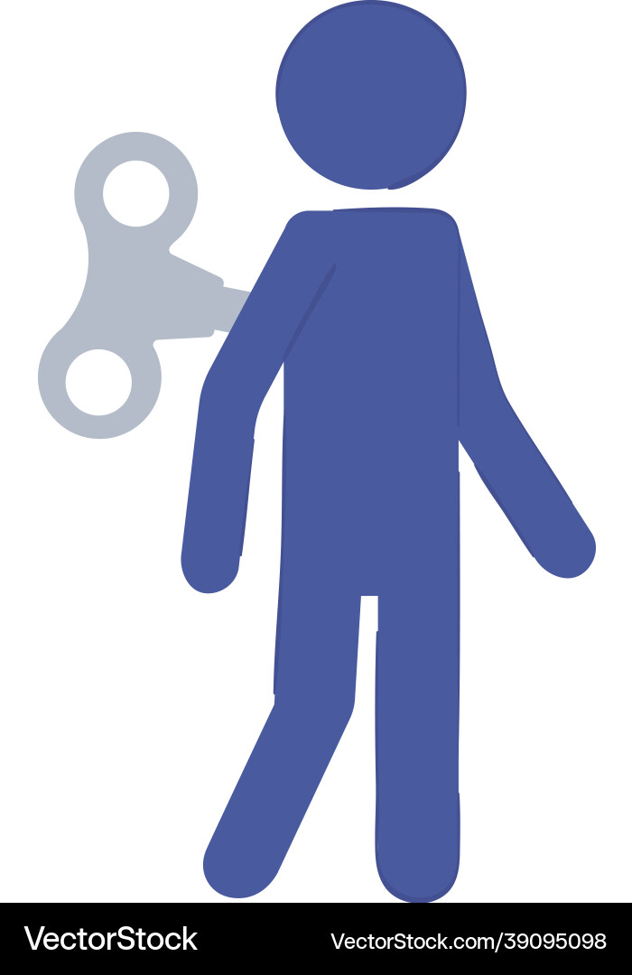 Character with a clockwork mechanism Vector Image