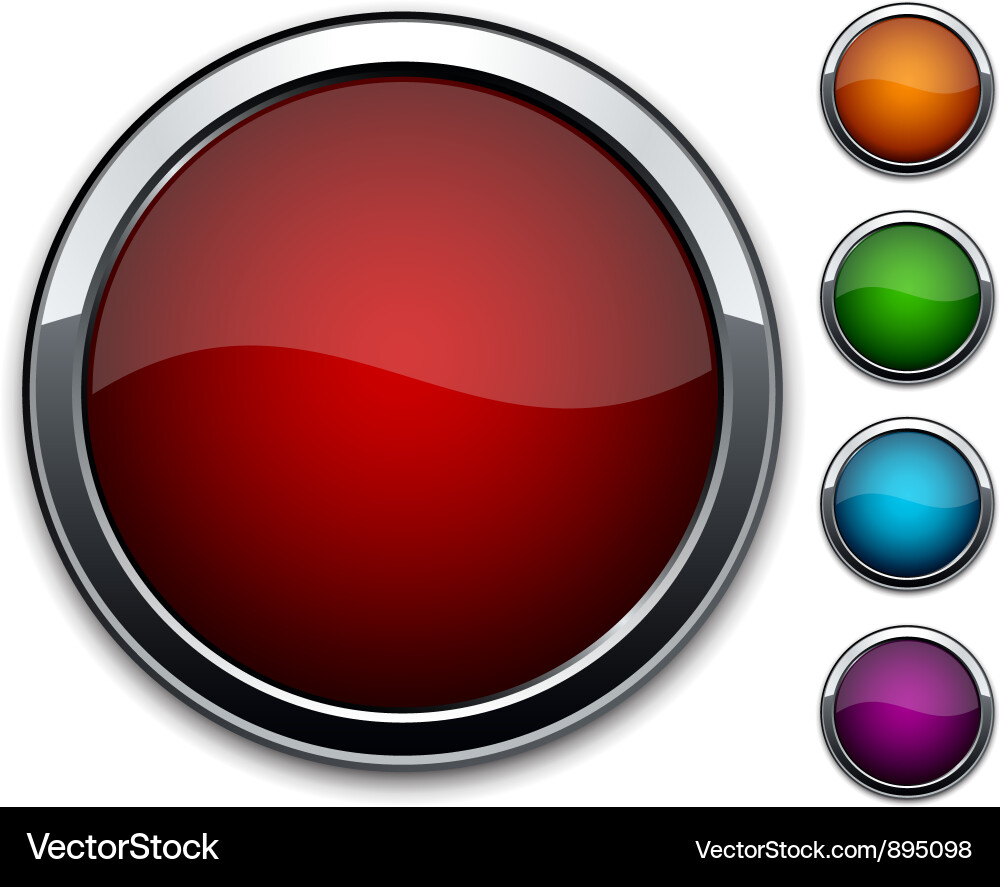 Chrome Metallic Buttons vector image