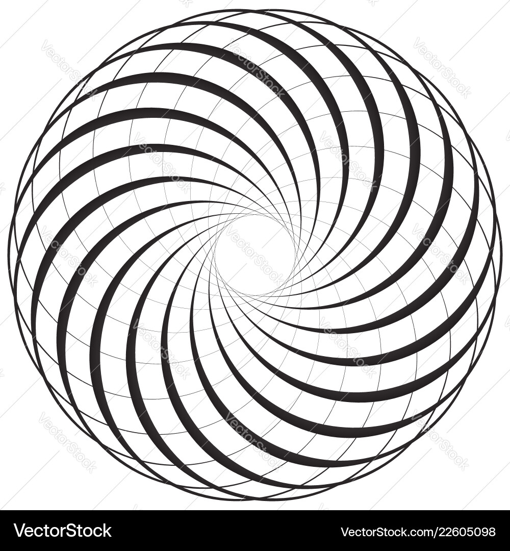 Circular geometric motif element concentric Vector Image