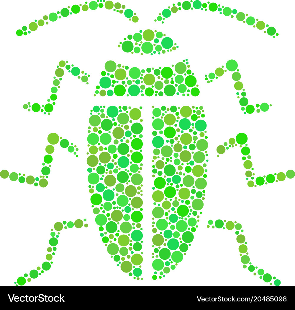 Cucaracha composition of dots Vector Image