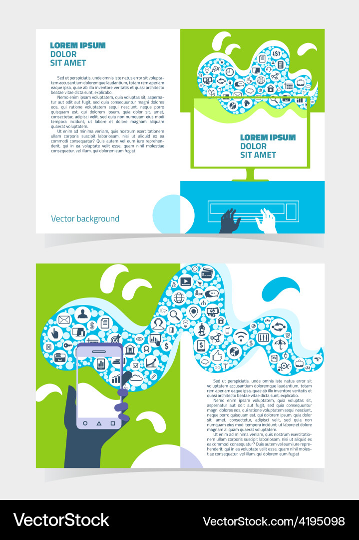 Flyer leaflet booklet layout editable design Vector Image