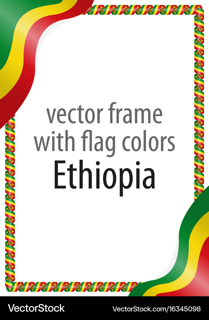 Frame and border of ribbon with the colors Vector Image
