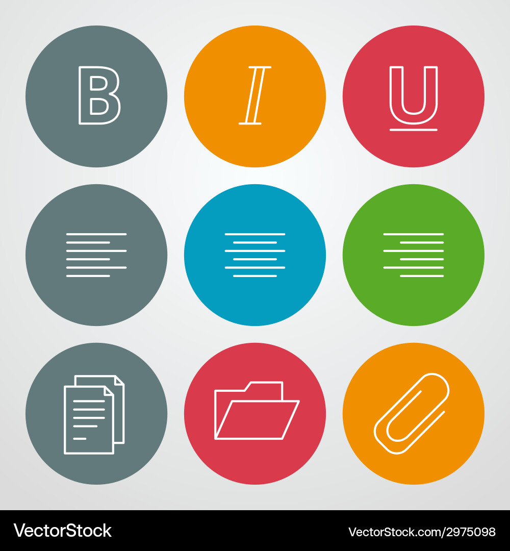 Line icons set for web site design and mobile apps Vector Image