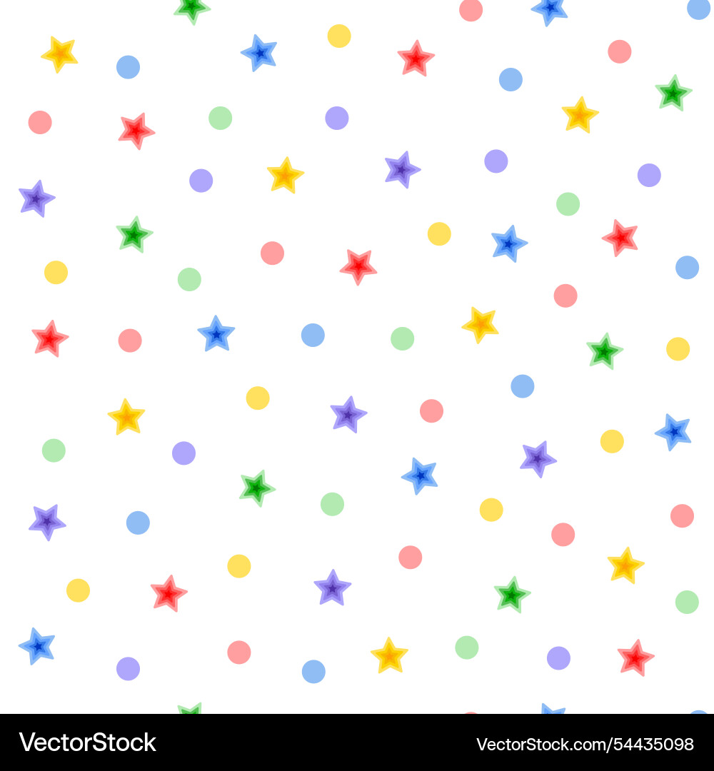 Stars in random chaotic order seamless pattern Stars in random chaotic order seamless pattern vector image