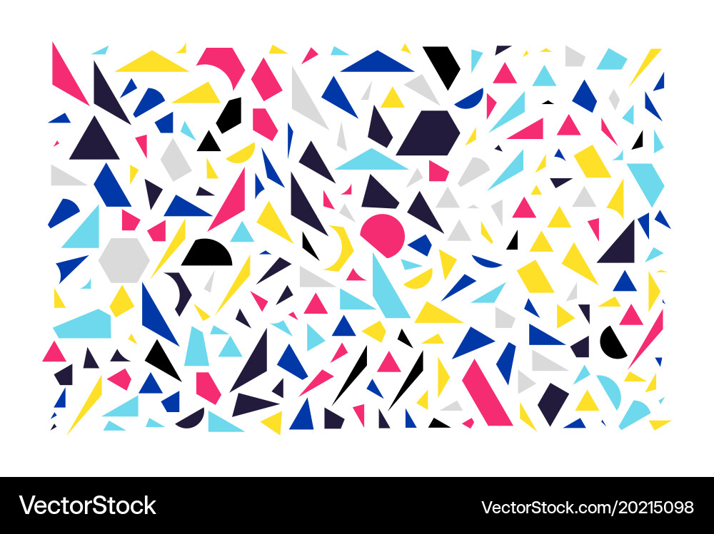 Triangle design elements set vector image