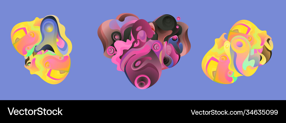 Abstract liquid shape fluid design isolated Vector Image