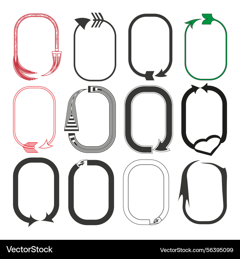 Arrow oval frame rounded shape abstract Arrow oval frame rounded shape abstract vector image