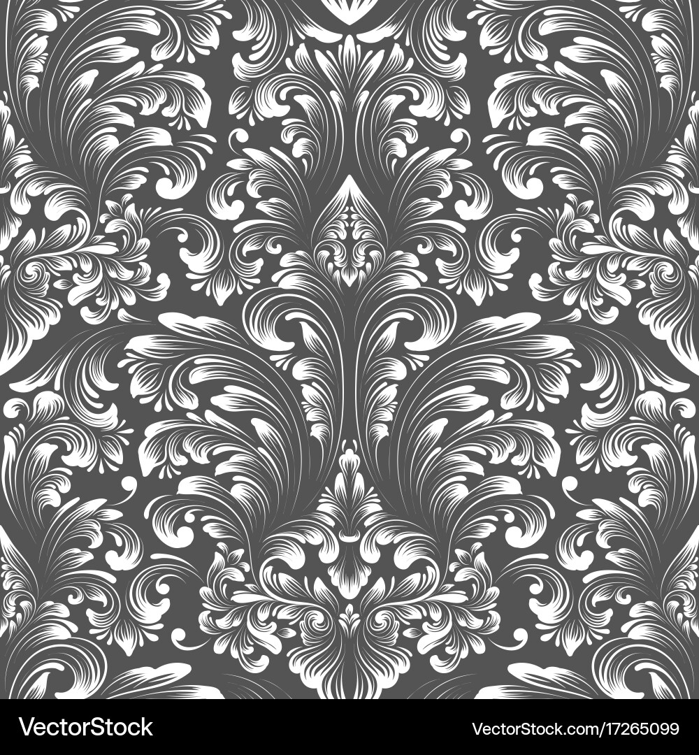 Damask seamless pattern element classical vector image