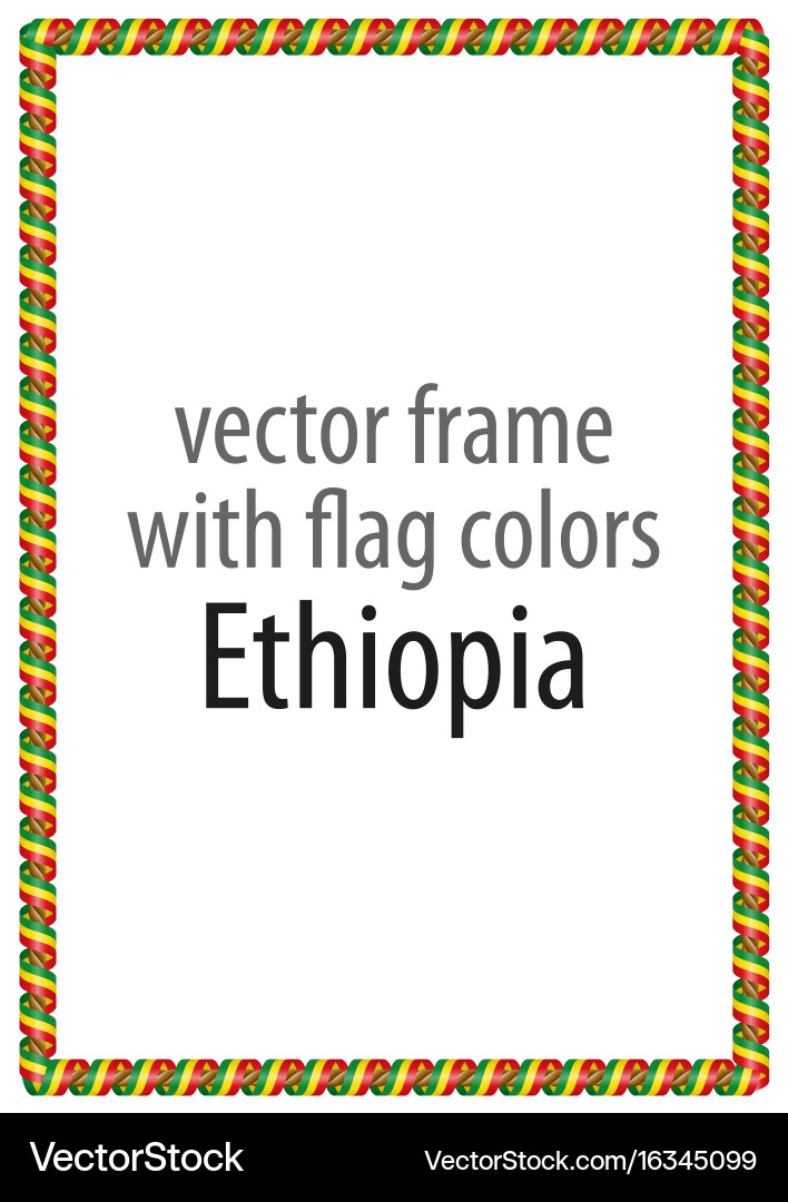 Frame and border of ribbon with the colors Vector Image