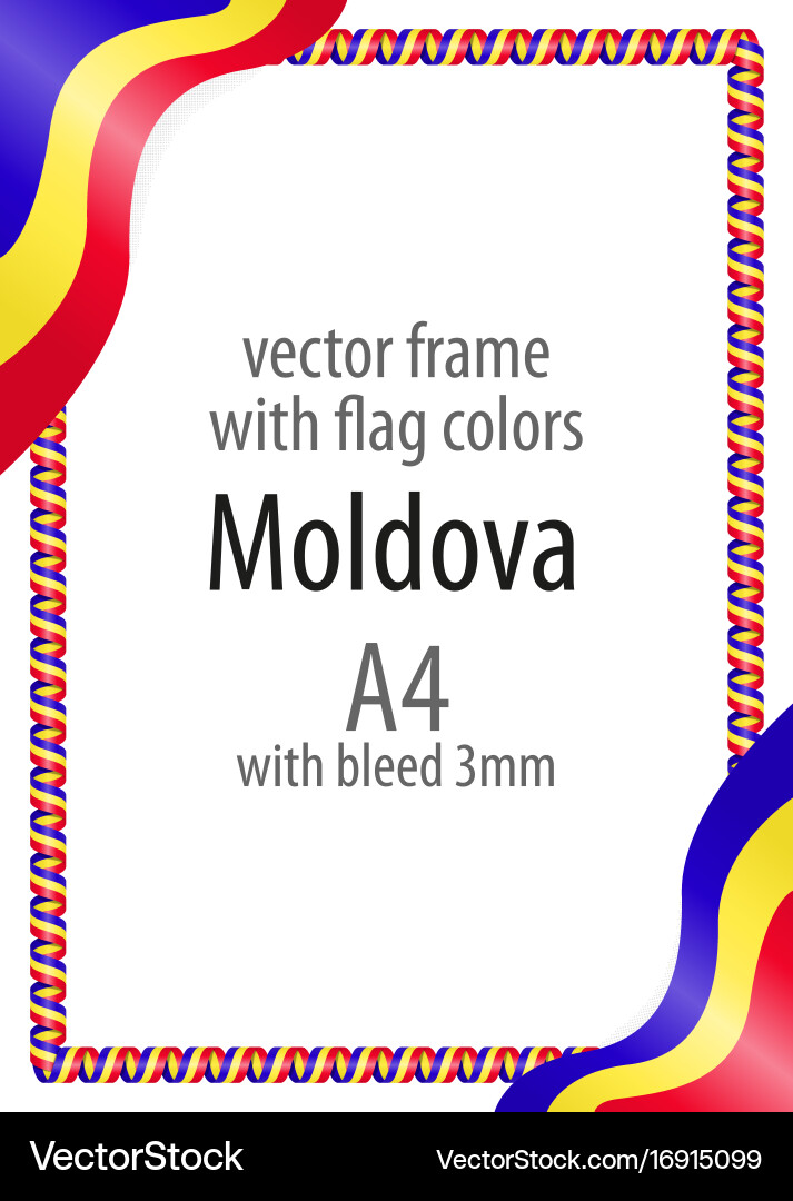Frame and border of ribbon with the colors Vector Image