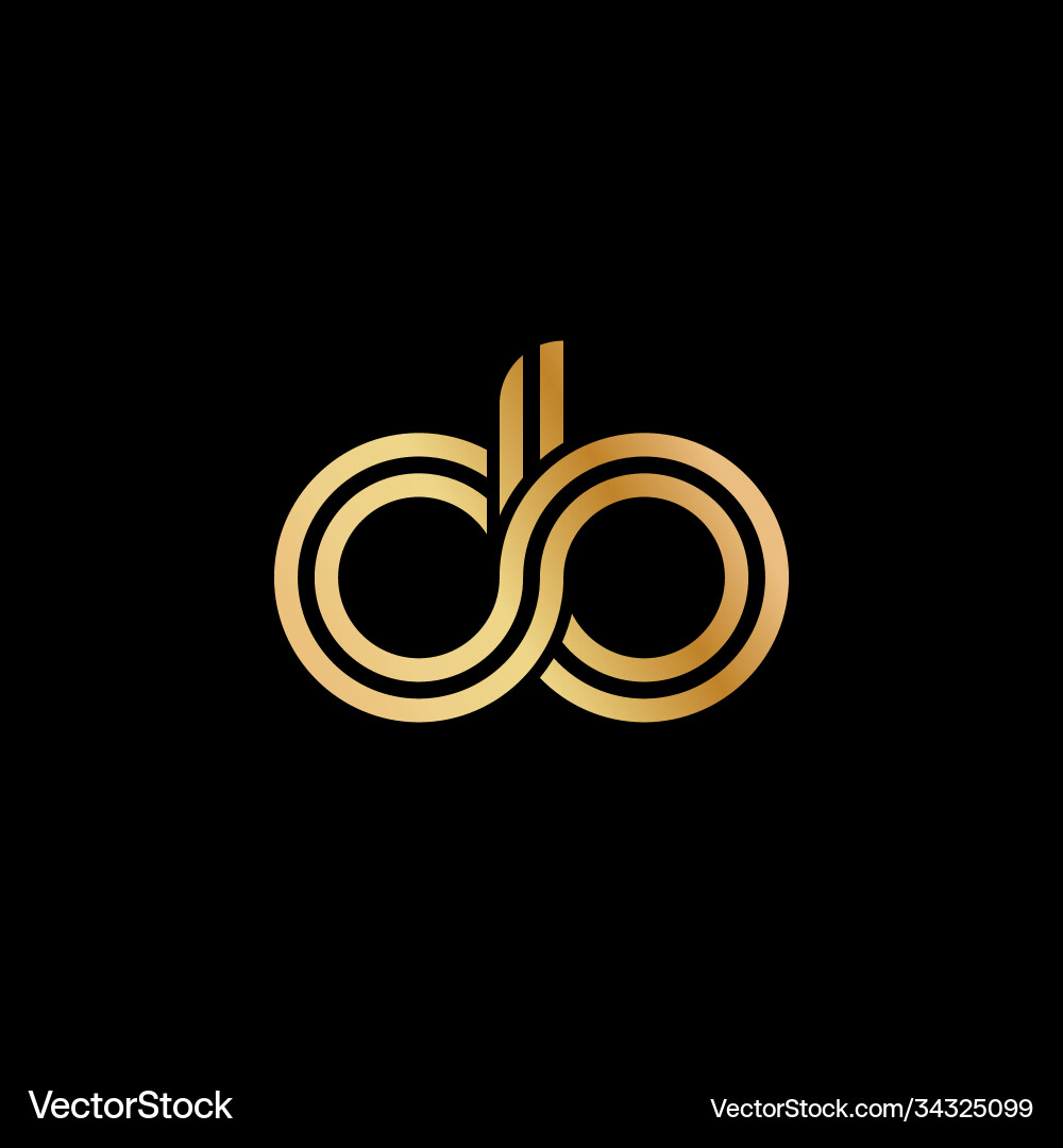 Lowercase letters d and o flat bound design Lowercase letters d and o flat bound design vector image
