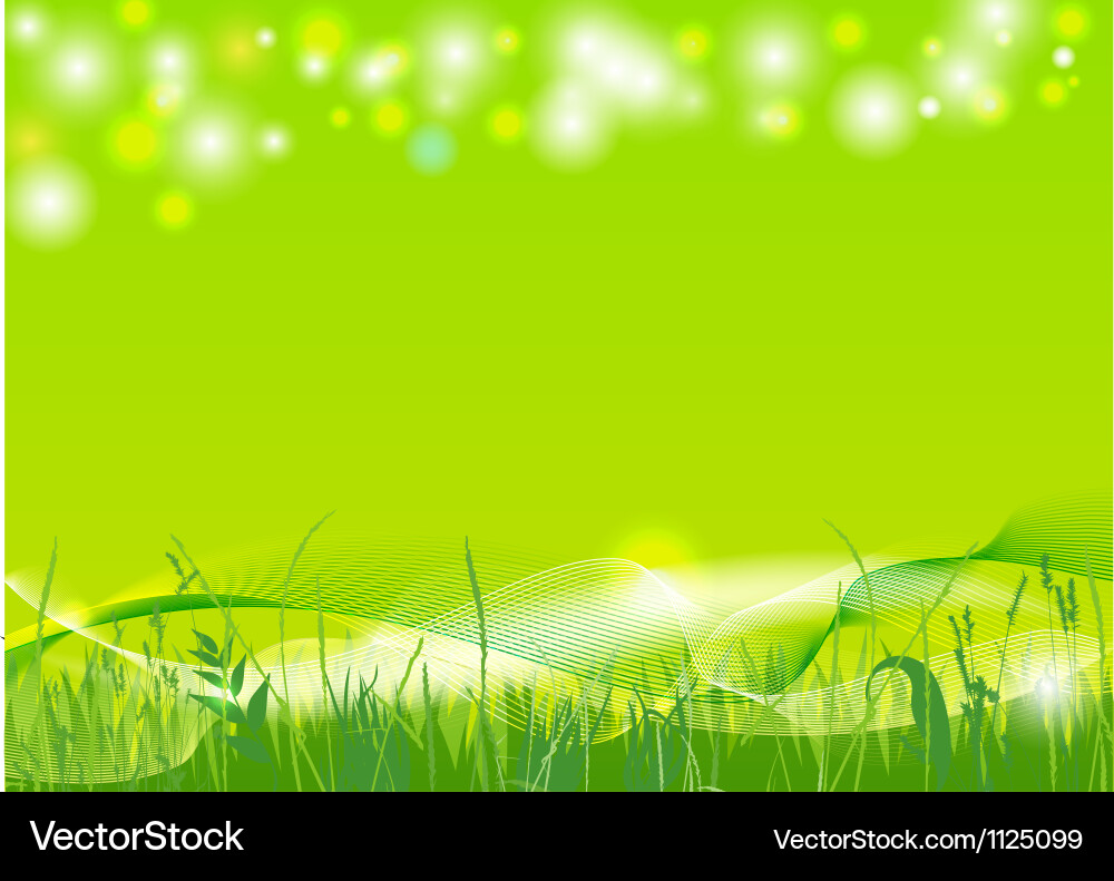 Lush Green Meadow Background Vector Image