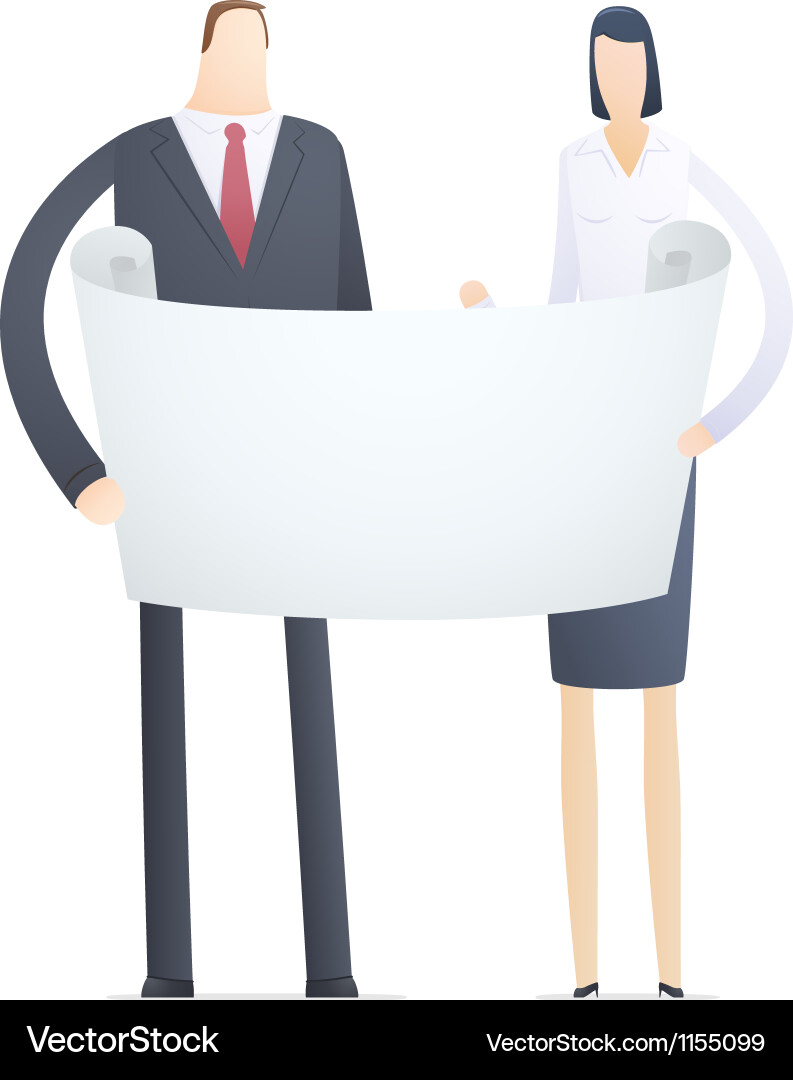 Managers learn important information vector image