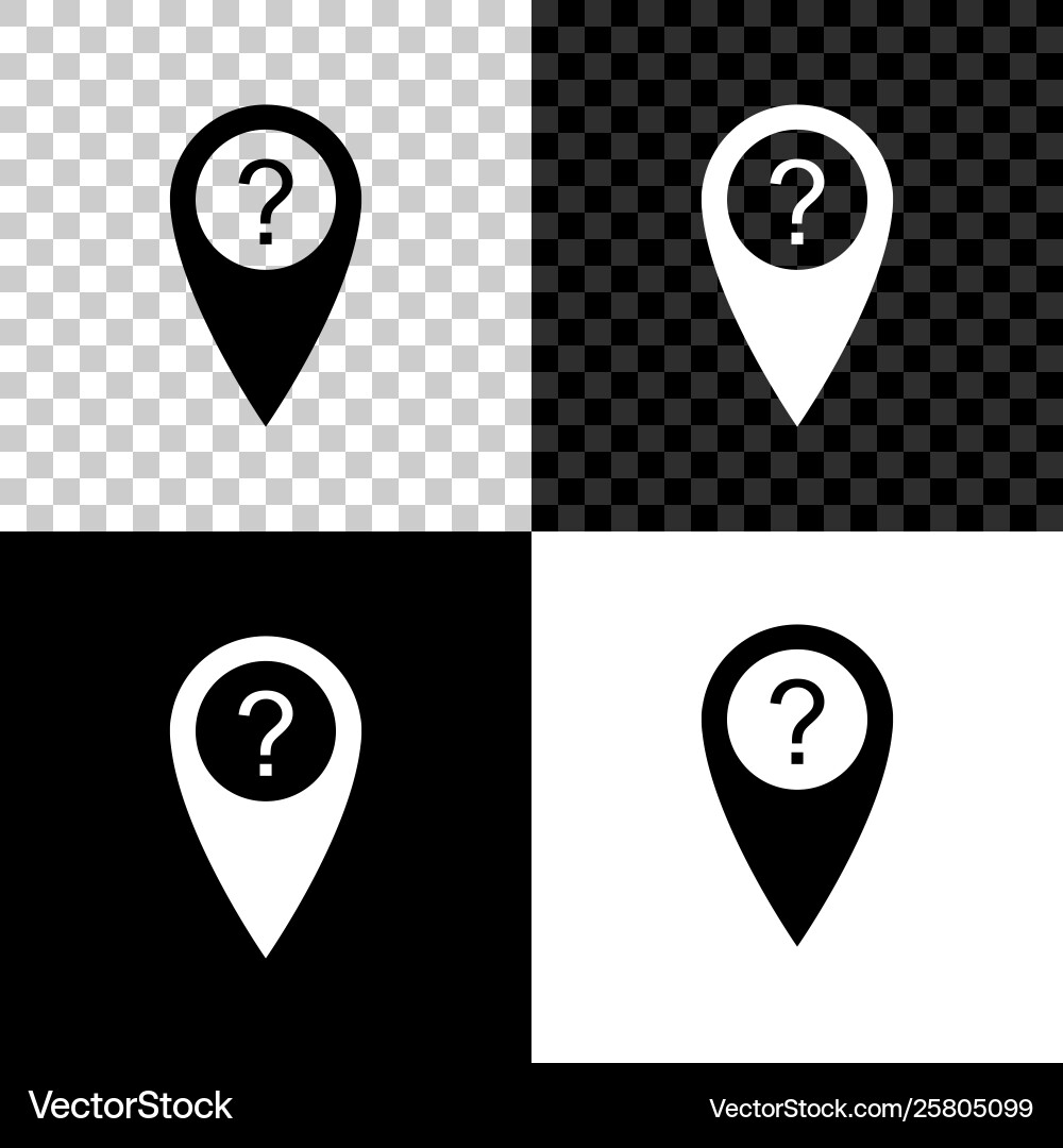 Map pointer with question symbol icon isolated Map pointer with question symbol icon isolated vector image