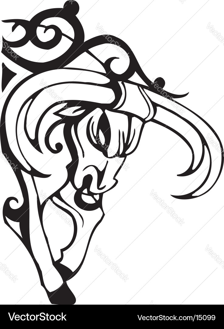 Powerful Bull Head Vector Image