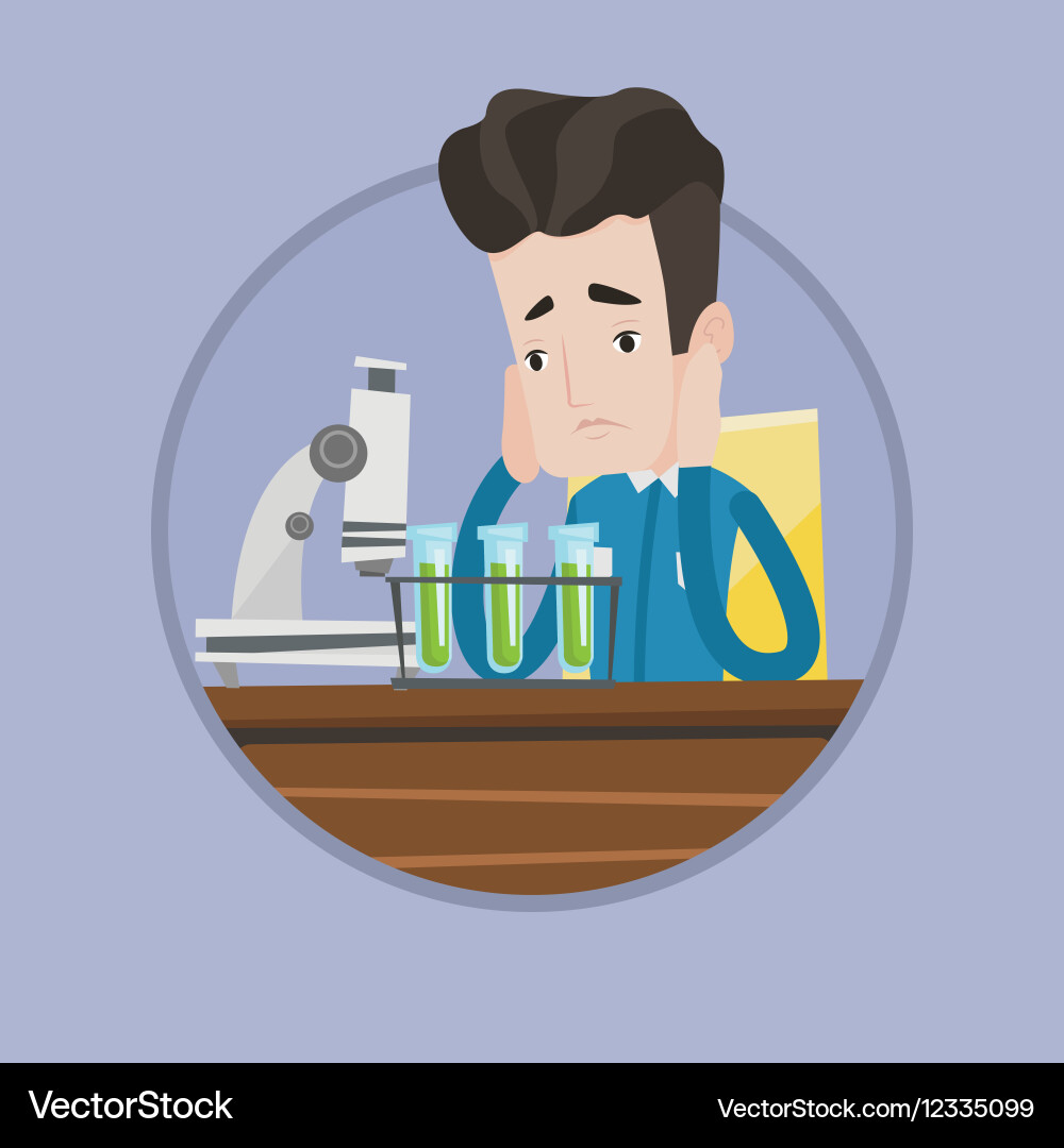 Student working in laboratory class vector image