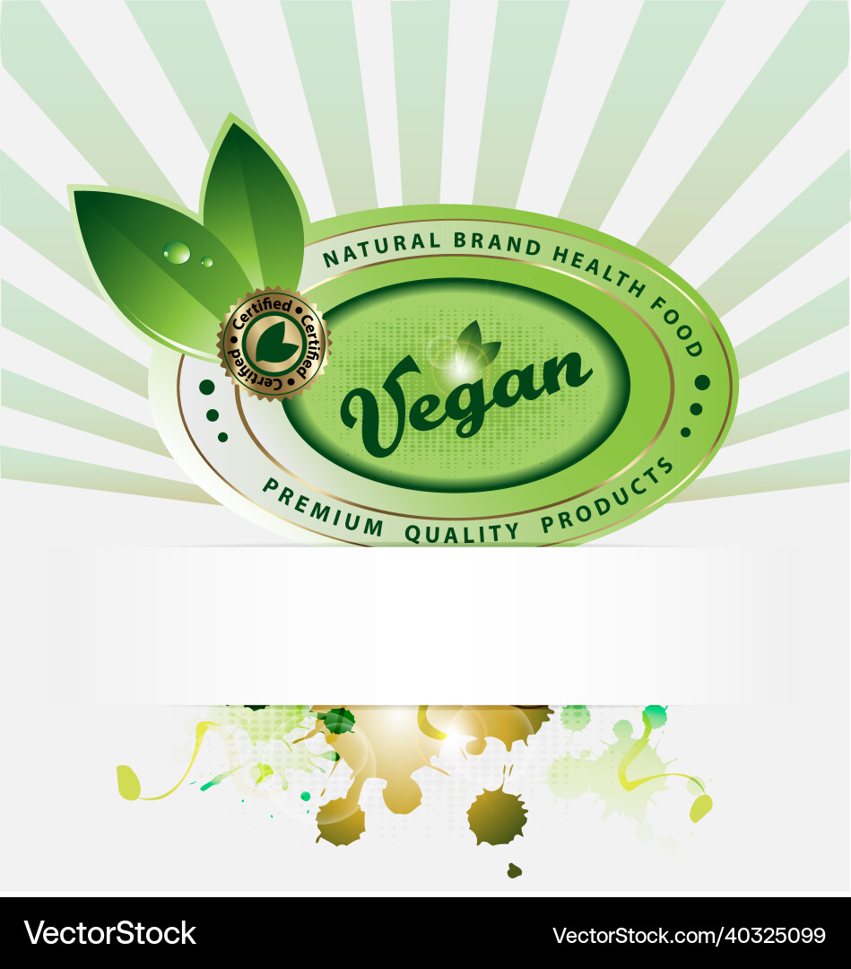 Vegan background with empty space vector image